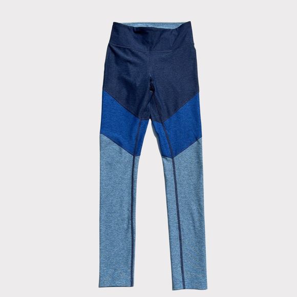 Outdoor Voices 7/8 Tri-Tone Mid Rise Leggings XS Blue Springs - Picture 8 of 8